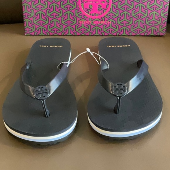 Tory Burch mini Minnie flip flop perfect navy - Picture 2 of 6